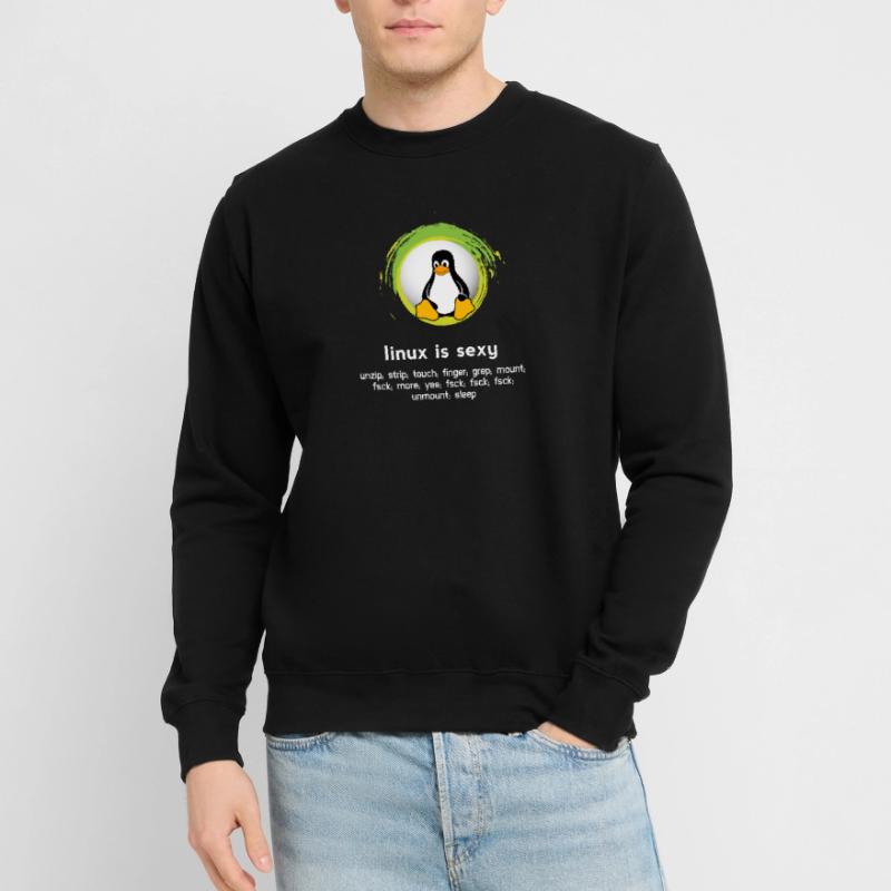 Computer System Penguin Nerd pc inside code admin Sweat-shirt Unisexe
