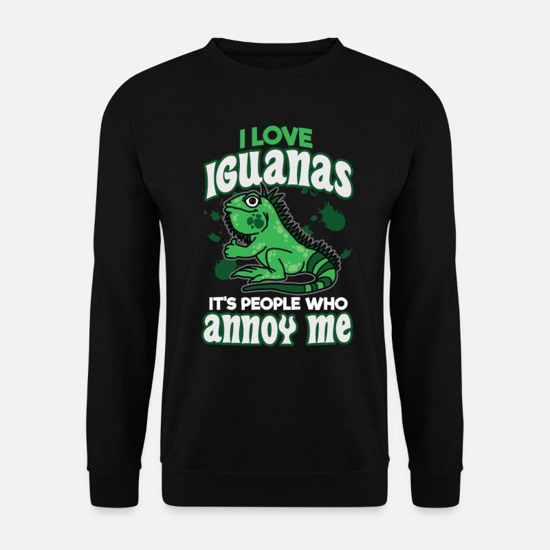 Leguane Reptilien Terraristik - Unisex Pullover - Schwarz