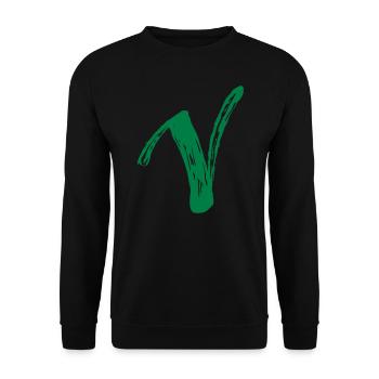 Green hook, vegan, right, cool, save nature - Unisex Sweatshirt - black - Front - Alina (178cm) & Michal (187cm)
