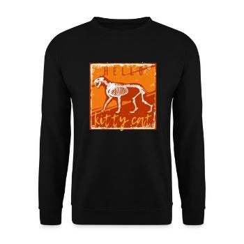 Smilodon - Sabertooth Cat - Fossil - Palaeontology - Unisex Pullover - Schwarz - Vorne - Alina (178cm) & Michal (187cm)