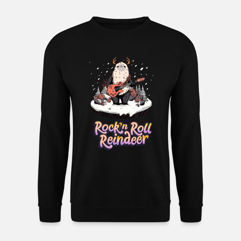 Rock n Roll Reindeer - Unisex Sweatshirt - black