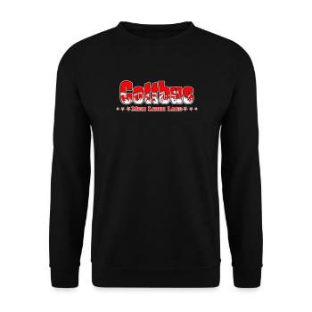 Cottbus Fussball Fans Mein Leben Lang - Unisex Pullover - Schwarz - Vorne - Alina (178cm) & Michal (187cm)