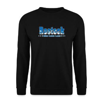 Rostock Fussball Fans Mein Leben Lang - Unisex Pullover - Schwarz - Vorne - Alina (178cm) & Michal (187cm)
