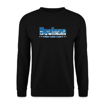 Bochum Fussball Fans Mein Leben Lang - Unisex Pullover - Schwarz - Vorne - Alina (178cm) & Michal (187cm)