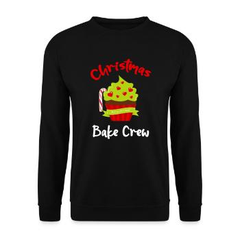 Christmas Bake Crew, Christmas Cookies Bake Crew - Unisex Sweatshirt - black - Front - Alina (178cm) & Michal (187cm)