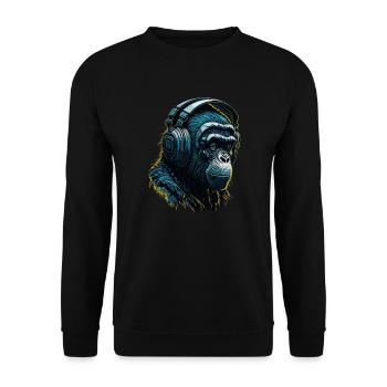 Découvrez le groove du gorille - Sweat-shirt Unisexe - noir - Devant - Alina (178cm) & Michal (187cm)