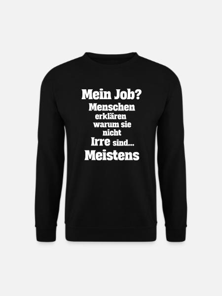 Lustiger Spruch Therapeut Menschen erklären - Unisex Pullover - Schwarz
