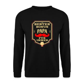 Diploma Award for the Best Grandpa in the World - Unisex Sweatshirt - black - Front - Alina (178cm) & Michal (187cm)