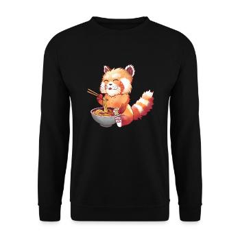 Red Panda Ramen - Unisex Sweatshirt - black - Front - Alina (178cm) & Michal (187cm)