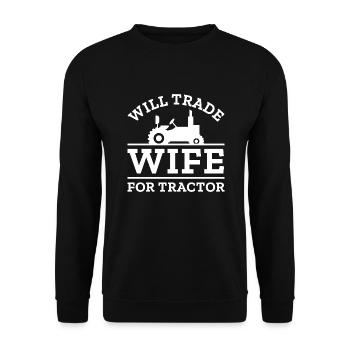 Échangera sa femme contre un tracteur - Sweat-shirt Unisexe - noir - Devant - Alina (178cm) & Michal (187cm)