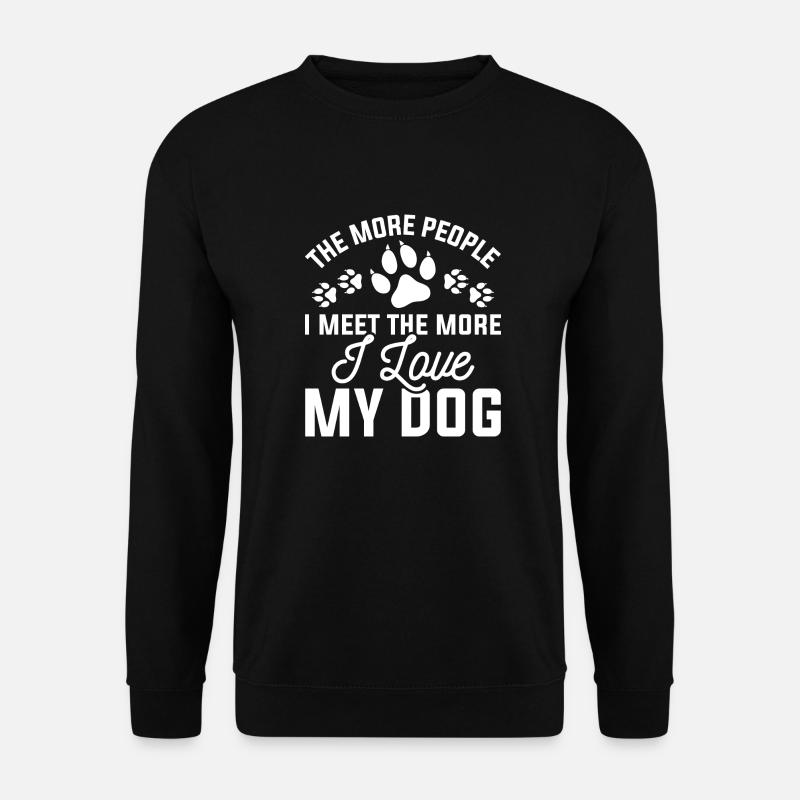 Ich liebe meinen Hund - Unisex Pullover - Schwarz