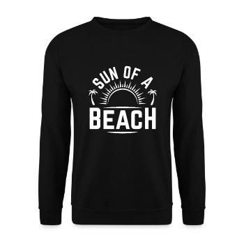 Soleil d’une plage - Sweat-shirt Unisexe - noir - Devant - Alina (178cm) & Michal (187cm)
