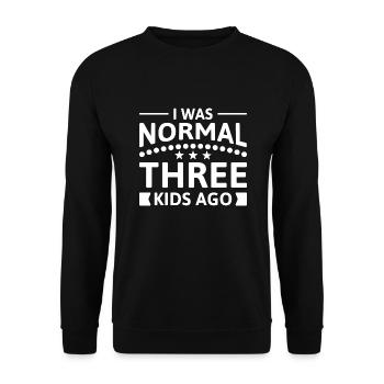 J'étais normal il y a trois enfants - Sweat-shirt Unisexe - noir - Devant - Alina (178cm) & Michal (187cm)