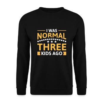 J'étais normal il y a trois enfants - Sweat-shirt Unisexe - noir - Devant - Alina (178cm) & Michal (187cm)