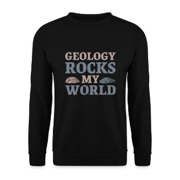 Geology Rocks My World - Unisex Sweatshirt - black - Front - Alina (178cm) & Michal (187cm)