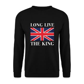 Es lebe der König - Unisex Pullover - Schwarz - Vorne - Alina (178cm) & Michal (187cm)