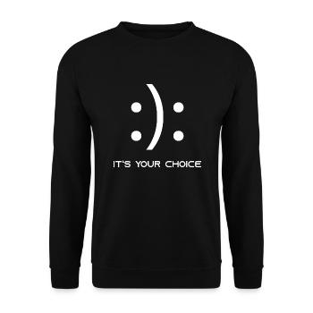 Dire Emoji - Sweat-shirt Unisexe - noir - Devant - Alina (178cm) & Michal (187cm)