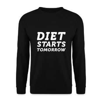 Diet Starts Tomorrow - Unisex Sweatshirt - black - Front - Alina (178cm) & Michal (187cm)