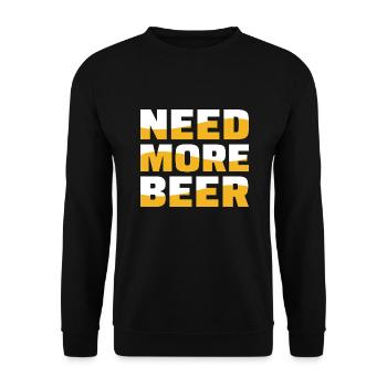 Need More Beer - Unisex Sweatshirt - black - Front - Alina (178cm) & Michal (187cm)