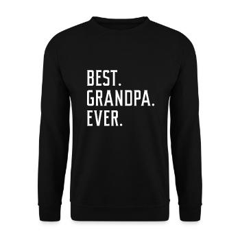 Bester Opa aller Zeiten - Unisex Pullover - Schwarz - Vorne - Alina (178cm) & Michal (187cm)