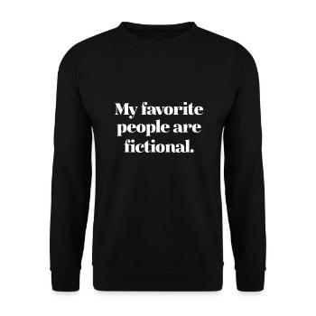 Mes personnes préférées sont fictives - Sweat-shirt Unisexe - noir - Devant - Alina (178cm) & Michal (187cm)