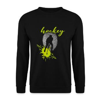 Hockeylegende Feldhockey HockeyDNA Hockeysport - Unisex Pullover - Schwarz - Vorne - Alina (178cm) & Michal (187cm)