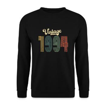 30ème Anniversaire Millésime 1994 - Sweat-shirt Unisexe - noir - Devant - Alina (178cm) & Michal (187cm)