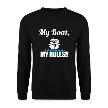 My Boat My Rules - Unisex Sweatshirt - black - Front - Alina (178cm) & Michal (187cm)