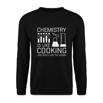 La chimie, c’est comme la cuisine - Sweat-shirt Unisexe - noir - Devant - Alina (178cm) & Michal (187cm)