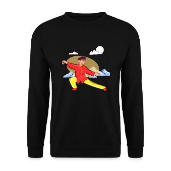 Tai Chi - Unisex Sweatshirt - black - Front - Alina (178cm) & Michal (187cm)