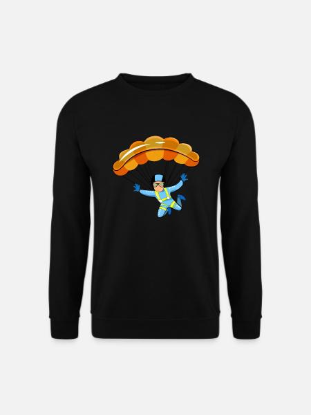 Paragliding Illustration - Unisex Sweatshirt - black