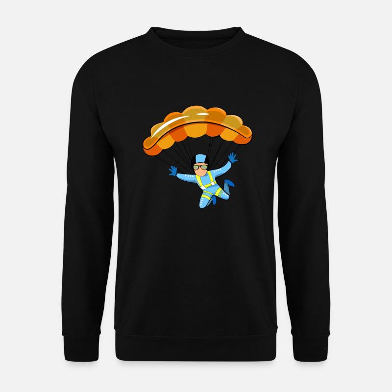 Paragliding Illustration - Unisex Sweatshirt - black
