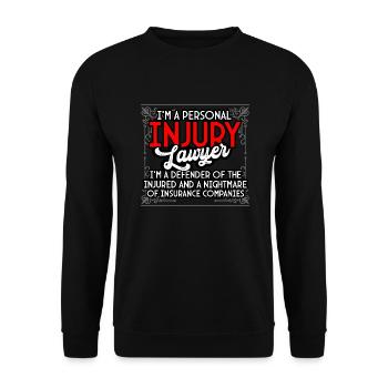 I'm A Personal Injury Lawyer - Unisex Sweatshirt - black - Front - Alina (178cm) & Michal (187cm)