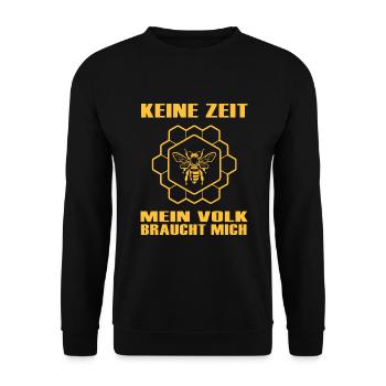 imker und sein bienenvolk - Unisex Pullover - Schwarz - Vorne - Alina (178cm) & Michal (187cm)