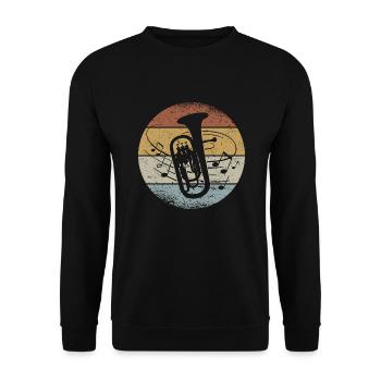 Orchestre Cor Musiciens Euphonium Musique à Vent - Sweat-shirt Unisexe - noir - Devant - Alina (178cm) & Michal (187cm)