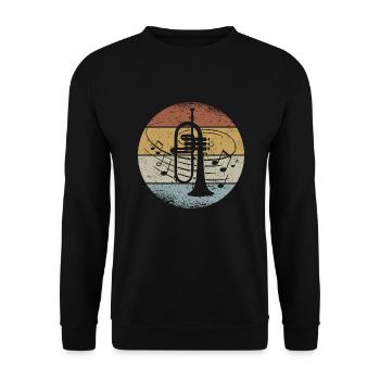 Flugelhorn Orchestra Horn Musiciens Musique à vent - Sweat-shirt Unisexe - noir - Devant - Alina (178cm) & Michal (187cm)