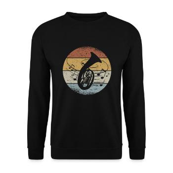 Ténor Cor Musicien Ténor Cor Orchestre Musique à Vent - Sweat-shirt Unisexe - noir - Devant - Alina (178cm) & Michal (187cm)