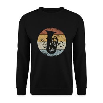 Tuba Tuba Orchestra Musiciens Musique de cuivres - Sweat-shirt Unisexe - noir - Devant - Alina (178cm) & Michal (187cm)