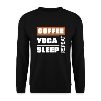 Yoga - Unisex Sweatshirt - black - Front - Alina (178cm) & Michal (187cm)