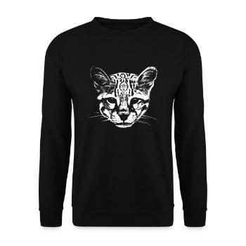 Ocelot - Unisex Sweatshirt - black - Front - Alina (178cm) & Michal (187cm)