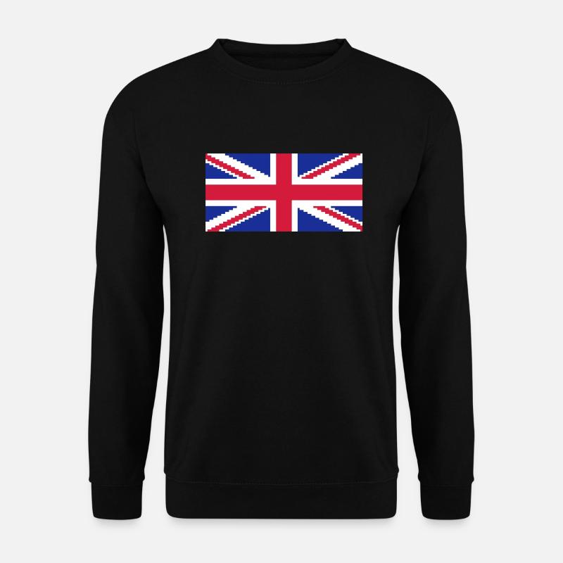 Union Jack Pixel UK Flag - Unisex Pullover - Schwarz