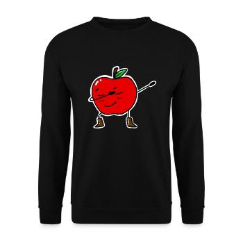 Tamponner Apple - Sweat-shirt Unisexe - noir - Devant - Alina (178cm) & Michal (187cm)