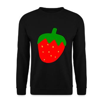 Fraise - Sweat-shirt Unisexe - noir - Devant - Alina (178cm) & Michal (187cm)