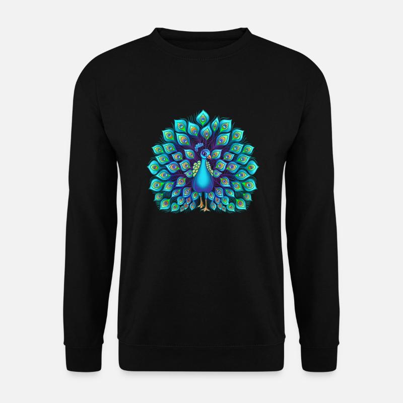 Peacock - Unisex Sweatshirt - black