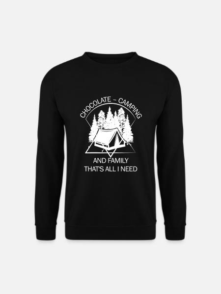 Tent Camping Camper Scout Bivouac - Unisex Sweatshirt - black