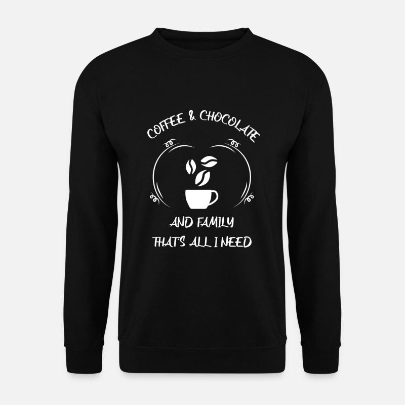 Kaffee Espresso Käffchen & Schokolade - Unisex Pullover - Schwarz