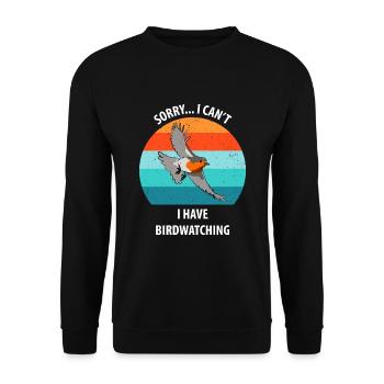 Bird Watching Bird Watching Birding Bird - Unisex Sweatshirt - black - Front - Alina (178cm) & Michal (187cm)