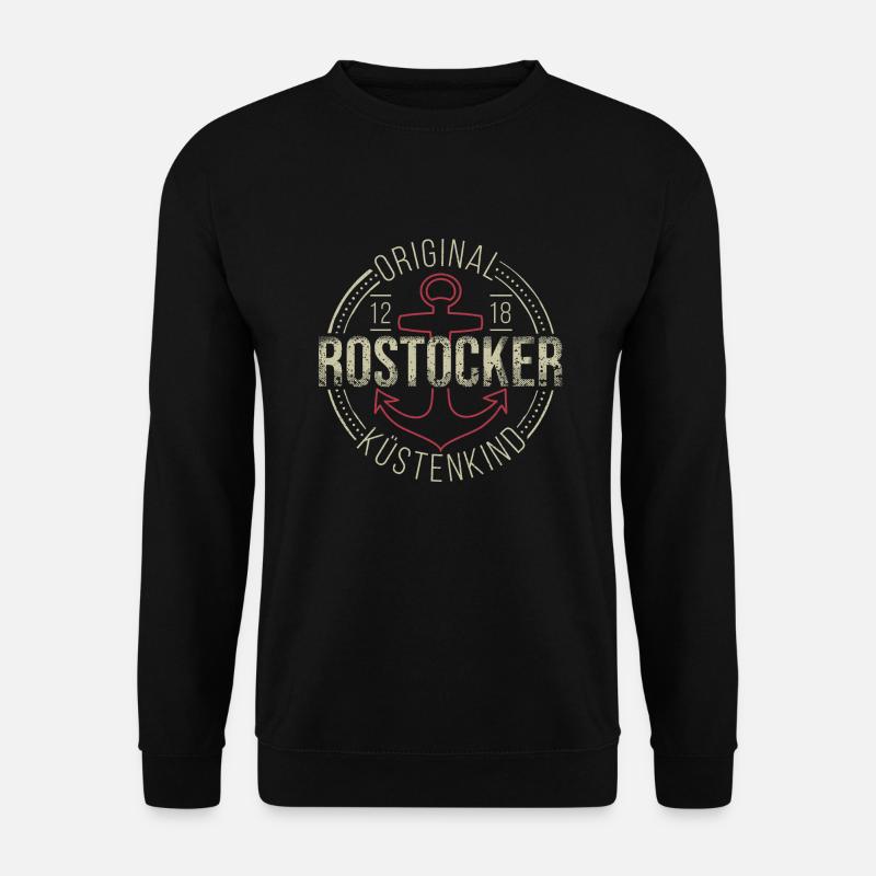 Original Rostocker Küstenkind Hansestadt Moin - Unisex Pullover - Schwarz