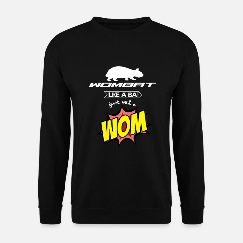 Wombat Australien - Unisex Pullover - Schwarz