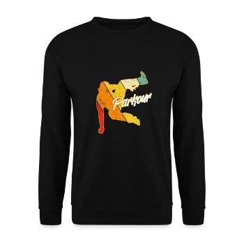 parkour - Sweat-shirt Unisexe - noir - Devant - Alina (178cm) & Michal (187cm)